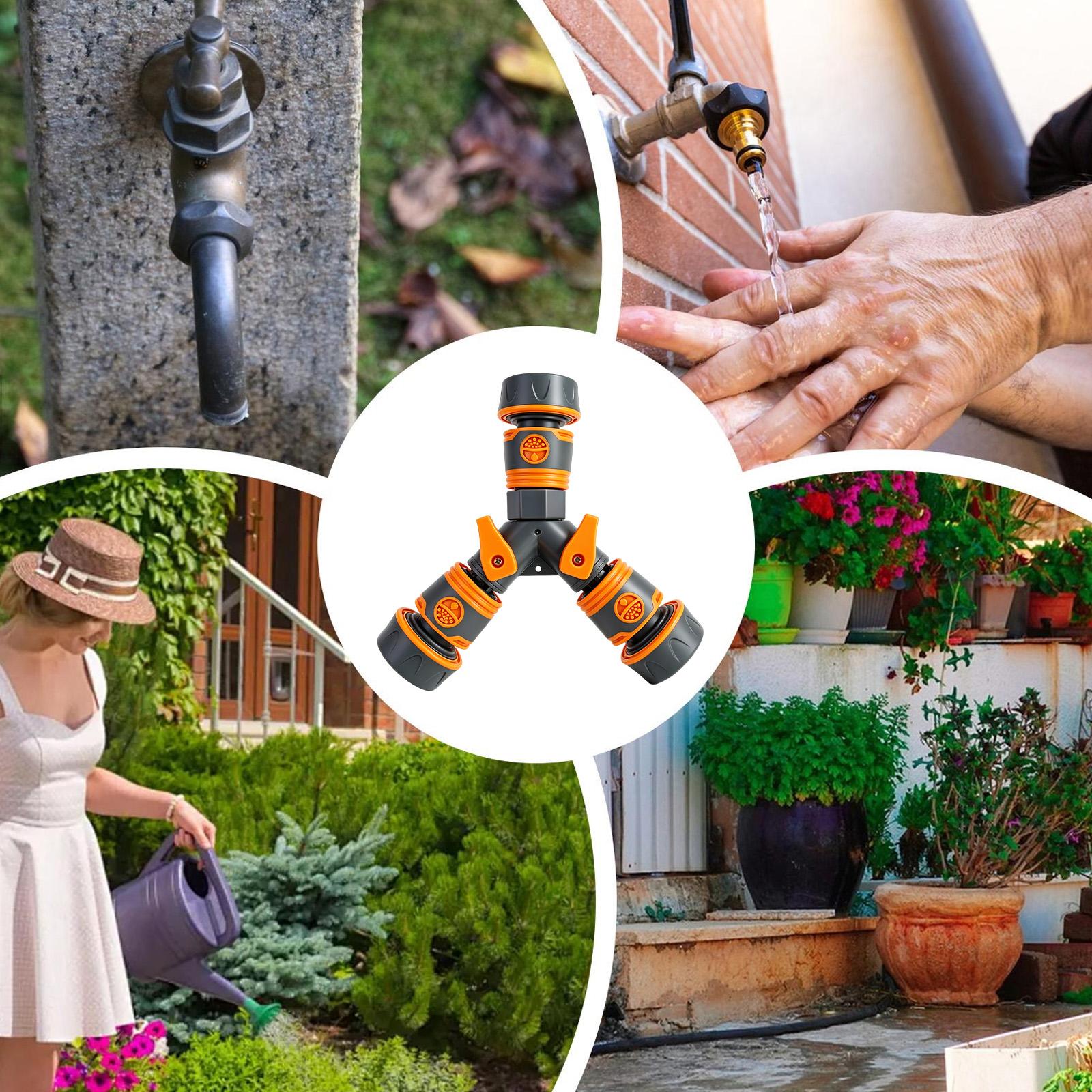 Heavy Duty Quick Connect Three - Smart Garden Hose Valve ulasan dan harga