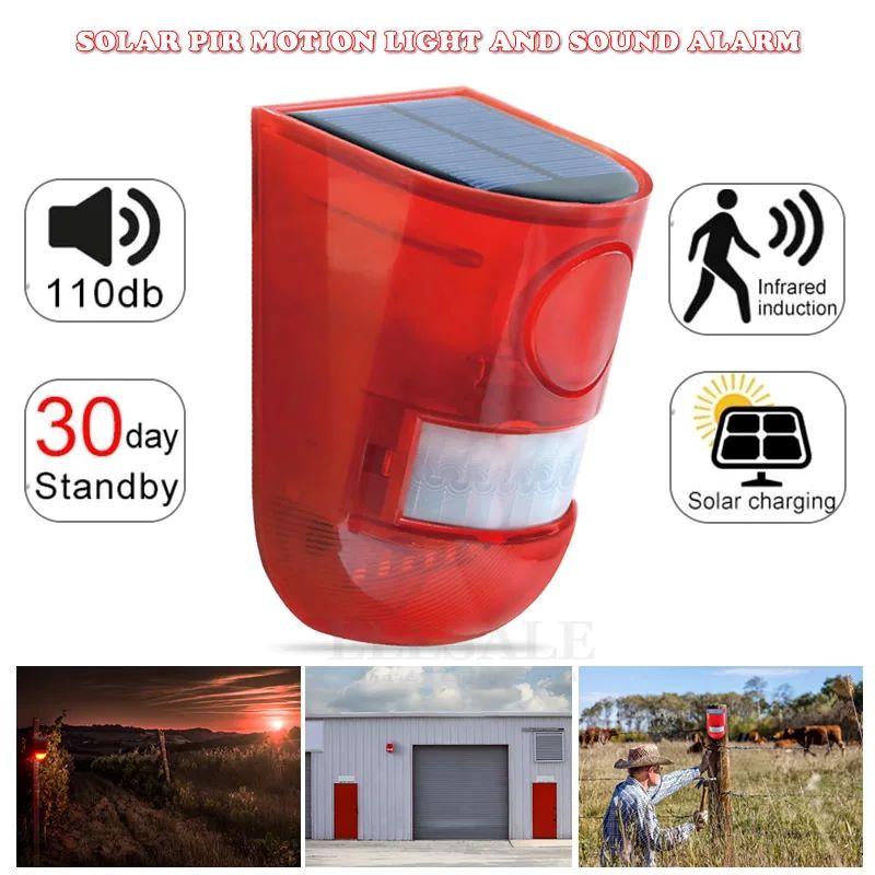 Waterproof Solar Powered Alarm - Smart Garden Solar Lights ulasan dan harga
