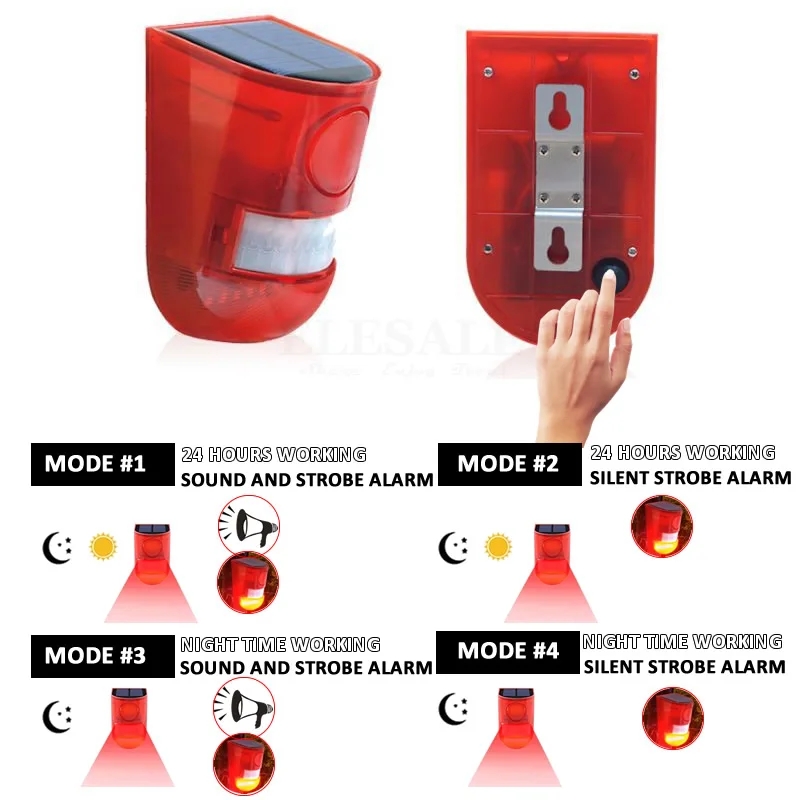 Waterproof Solar Powered Alarm - Smart Garden Solar Lights ulasan dan harga