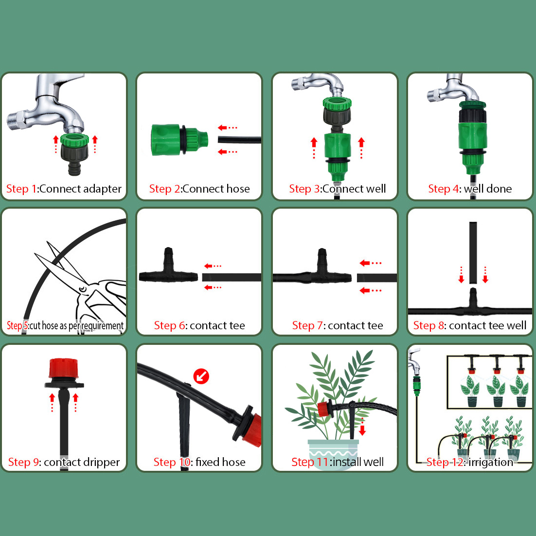 Greenhouse 15M-30M DIY Drip Ir - Smart Garden Tower ulasan dan harga