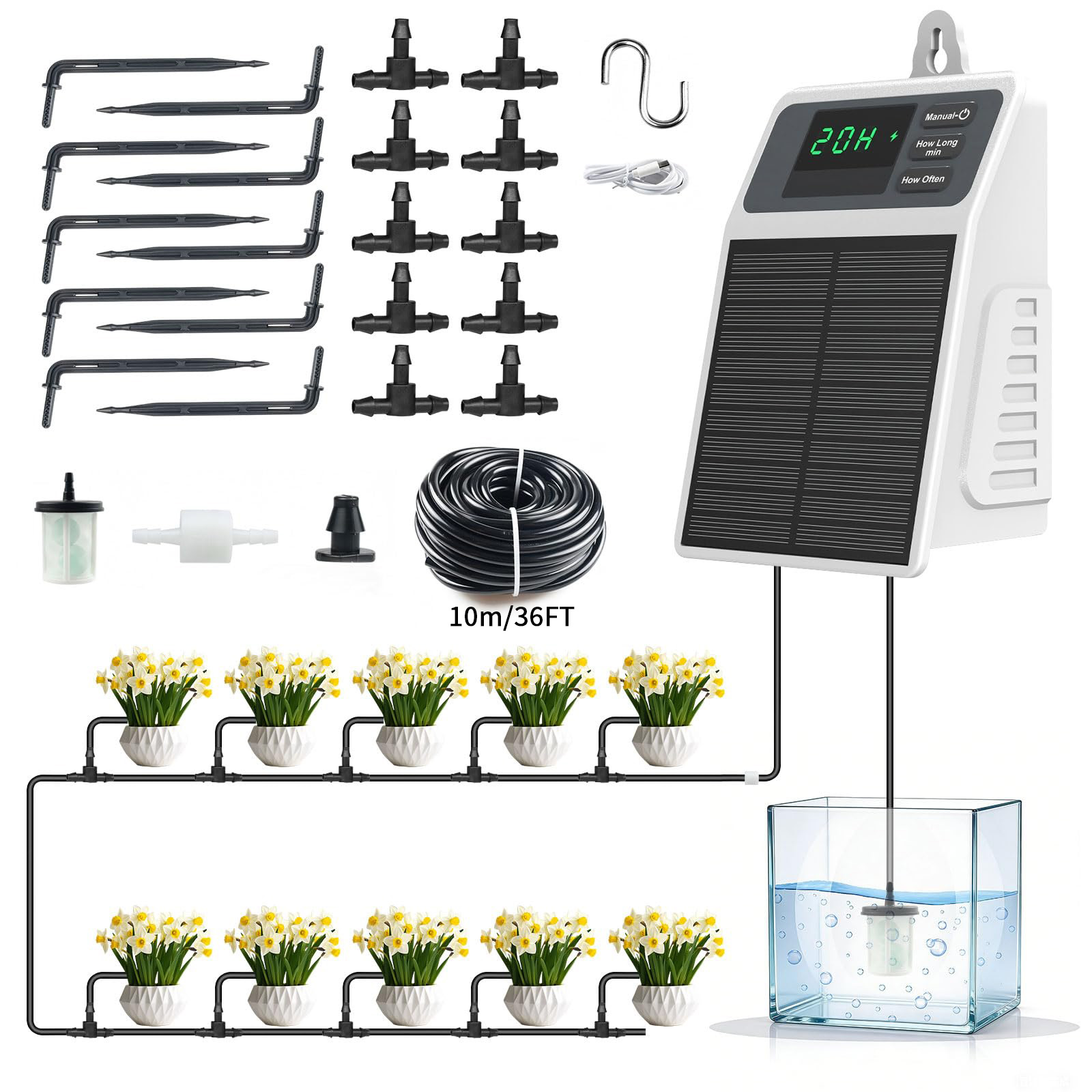 Upgraded Solar Drip Irrigation - Smart Garden Tower ulasan dan harga