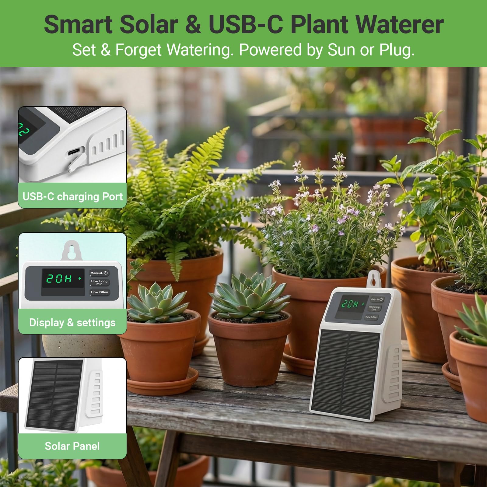 Upgraded Solar Drip Irrigation - Smart Garden Tower ulasan dan harga