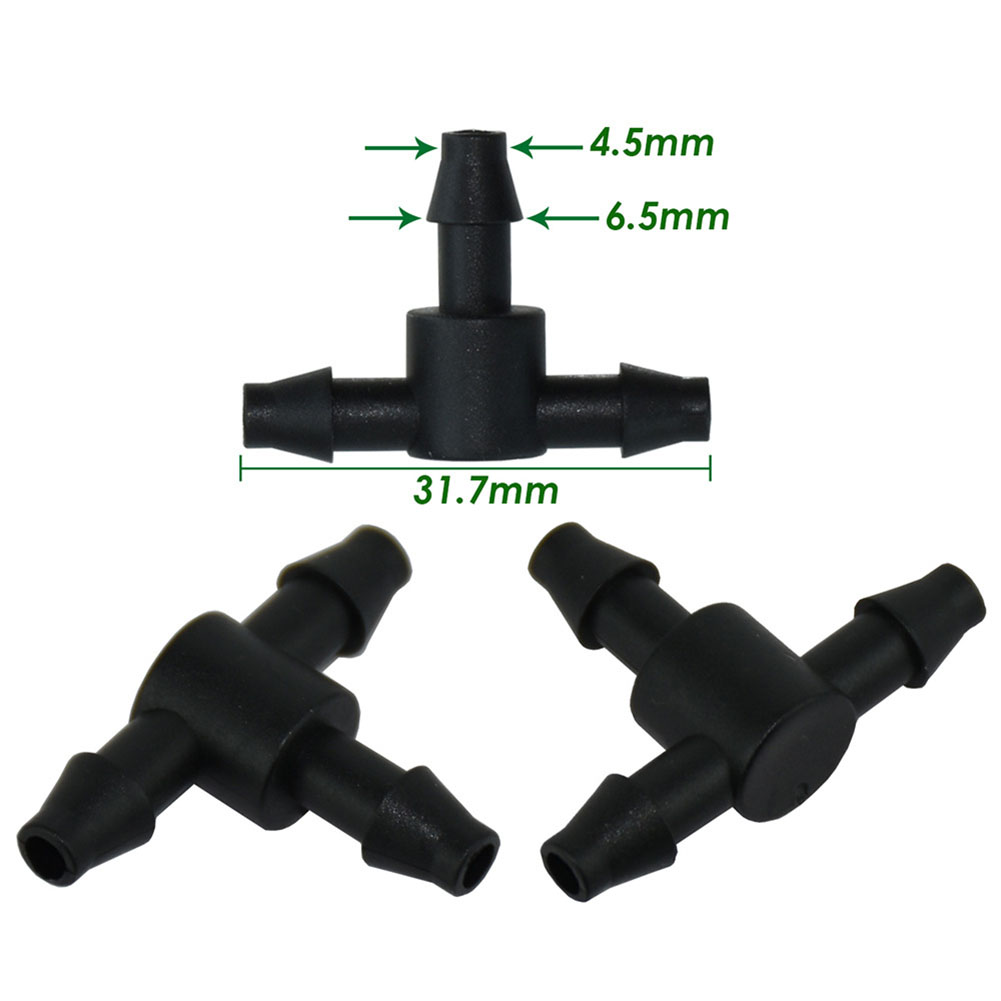50 Pcs Black 1/4 Inch Barbed T - Smart Garden Tower ulasan dan harga