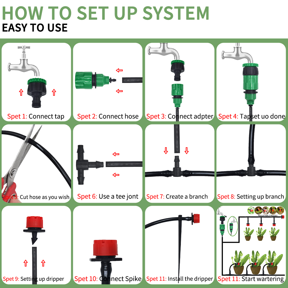 Micro Drip Irrigation System P - Smart Garden Tower ulasan dan harga